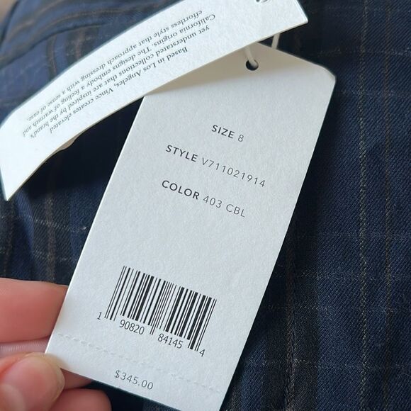 Vince • Modern plaid cropped trouser pants - Picture 7 of 7